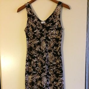 Black, Tan, White Body-con Dress